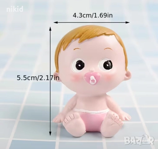 3D бебе фигурка смола гипс момиче момче фигурка украса торта парти gender party разпознаване пола , снимка 3 - Фигурки - 54975296