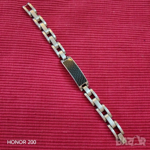 Мъжка гривна от медицинска стомана Silver Flame. 