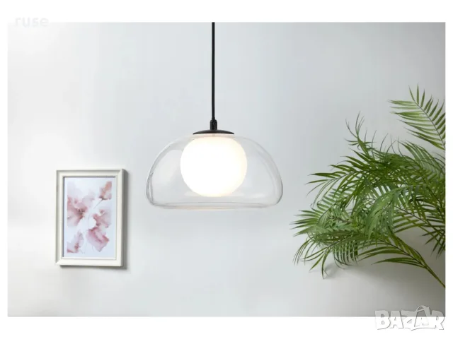 НОВИ! Висяща лампа за таван стъкло Mid-Century Modern Mushroom Floor