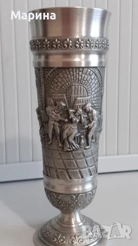 Чаши за вино от калай Antik*Vintage#127, снимка 4 - Антикварни и старинни предмети - 54402909