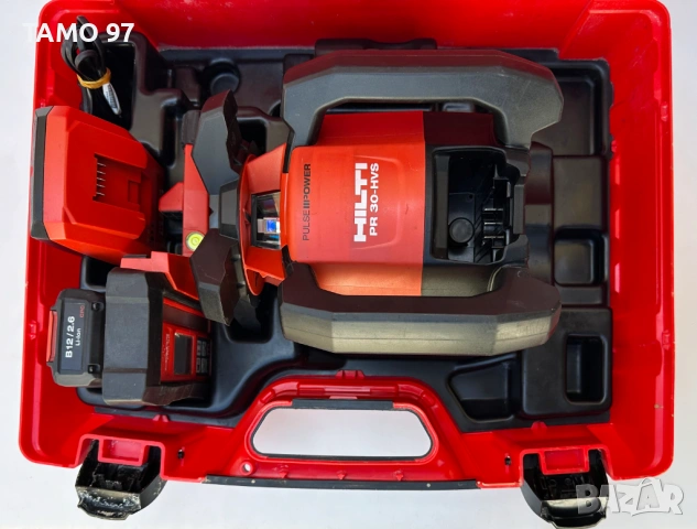 ТОП ЦЕНА! Hilti PR 30-HVS A12 - Ротационен лазер за употреба на открито перфектен!, снимка 2 - Измервателни инструменти - 54458596