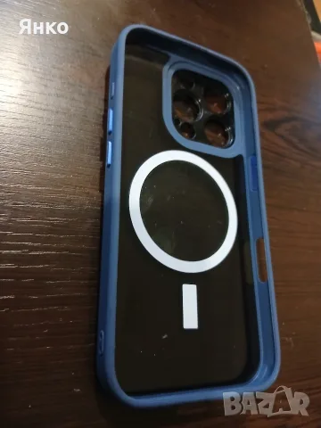 полупрозрачен кейс с MagSafe магнит и цветна рамка (съвместим с iPhone 15 Pro), снимка 3 - Калъфи, кейсове - 55606319