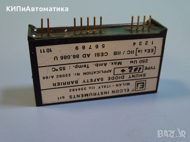 бариерна защита ELCON 102+ Shunt Diode Safety Barrier EEx 250Um, снимка 6 - Резервни части за машини - 54193409
