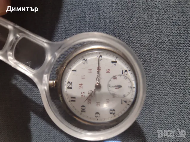 Сребърен стар джобен часовник, снимка 7 - Джобни - 55400044