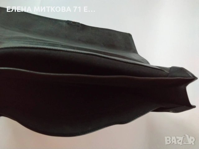Черна кожена чанта за документи/бизнес чанта, снимка 4 - Чанти - 54922341