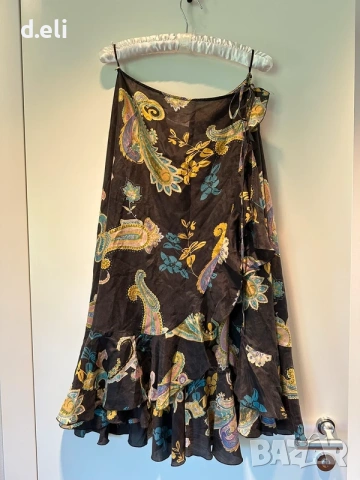 Max Mara Original Size M-L 100% Коприна , снимка 3 - Поли - 54708867
