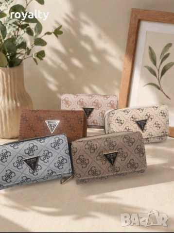 Guess Ново Дамско Кожено Портмоне Гес Различни Цветове 