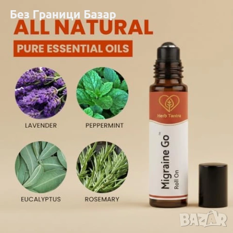 Нов Охлаждащ Рол-он с етерични масла мента лавандула евкалипт розмарин, снимка 3 - Други - 53972985