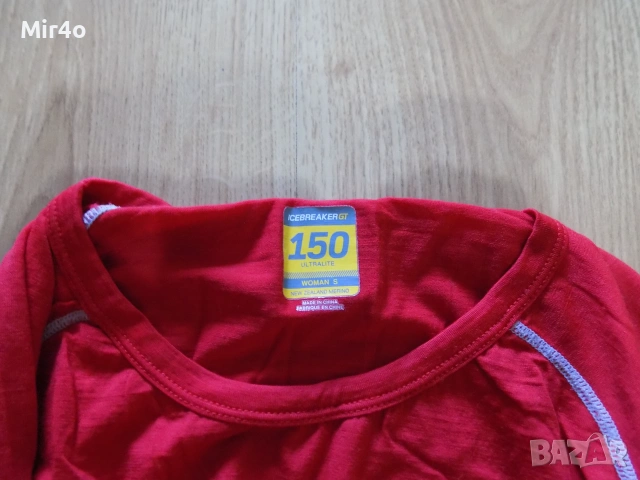 тениска icebreaker gt merino wool риза потник екип горнище суичър туризъм планина дамско оригинал S, снимка 4 - Тениски - 49414593