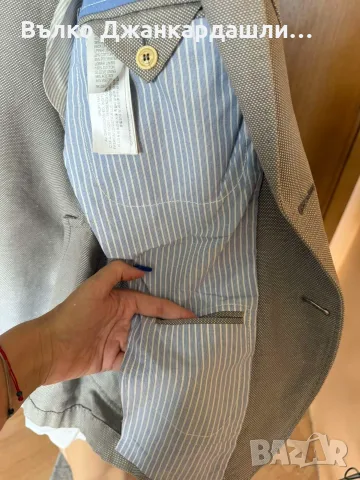 Мъжко сако Massimo Dutti, размер 50, лен и памук, снимка 4 - Сака - 55344115
