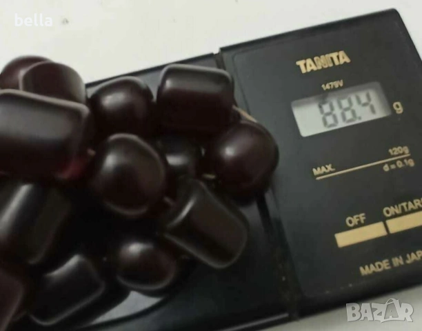 Антикварна броеница – Стар вишнев материал (88.4 гр)., снимка 6 - Антикварни и старинни предмети - 54163319