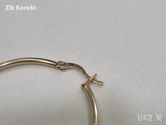 Дамски златни обеци тип хълки , снимка 10 - Обеци - 55035946
