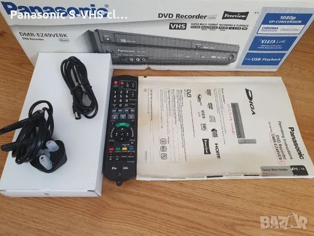 Panasonic DMR-EZ49V VHS-DVD recorder USB,HDMI, снимка 4 - Плейъри, домашно кино, прожектори - 55513145