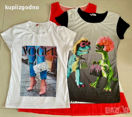 Moschino Terranova Disney Сет употребявани дрехи - тениски и рокля, снимка 2 - Тениски - 54752611