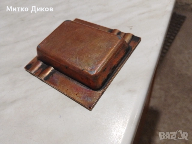 Винтидж меден пепелник Талин 10 х 10 см, снимка 4 - Колекции - 55191928