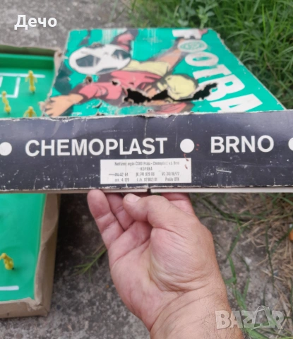 Стар Соц (1979г) Футбол на Chemoplast Brno в много добро и запазено състояние за годините си., снимка 4 - Антикварни и старинни предмети - 55276864