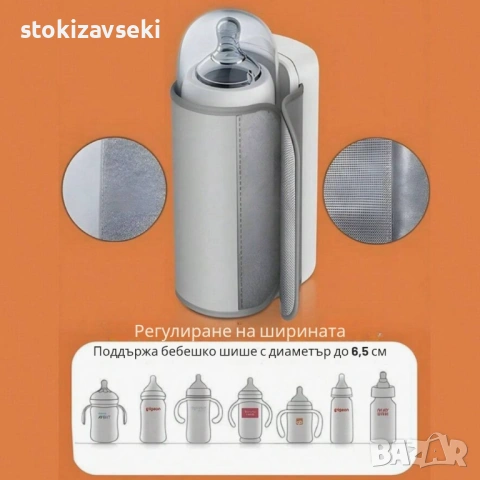 Безжичен подгревател за бебешко шише с дисплей и 6 температурни степени, снимка 5 - Други - 54114055