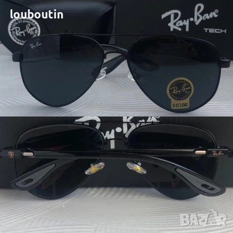 Ray Ban Ferrari 3 цвята мъжки слънчеви очила авиатор минерално стъклоло
