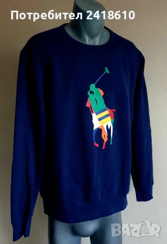 POLO Ralph Lauren Cotton Mens Size L ОРИГИНАЛ! Мъжка Блуза - Суитшърт !, снимка 7 - Блузи - 54127307