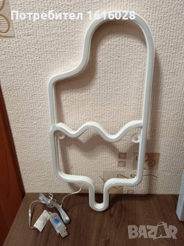 Неонова LED стенна лампа Сладолед., снимка 2 - Лампи за стена - 42855909