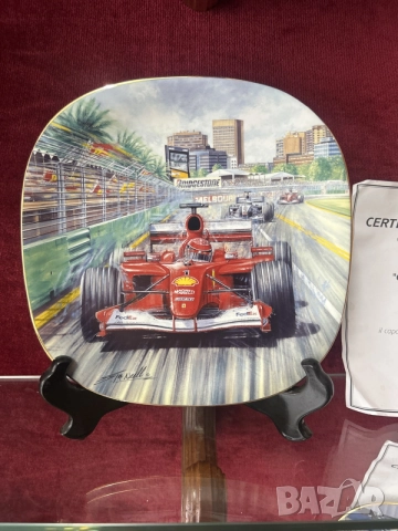 колекционерска порцеланова чиния от серия Il Mito Ferrari издадена от Bradford Exchange през 2001 г