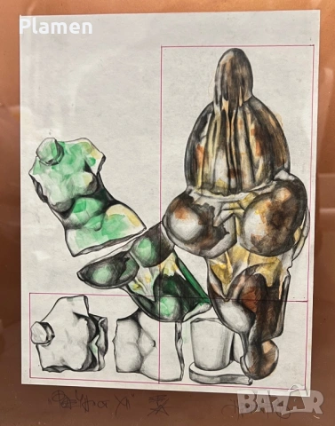 УНИКАТ КАРТИНА ЦВЯТКО ЦВЕТКОВ ЧЕРВЕН БРЯГ ПОДПИСАНА, снимка 2 - Картини - 54069451