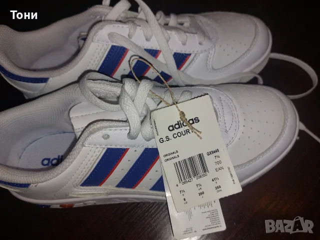 ADIDAS Оригинал Нови Дамски Маратонки от Естествена Кожа с Етикет 40, снимка 16 - Маратонки - 55667796