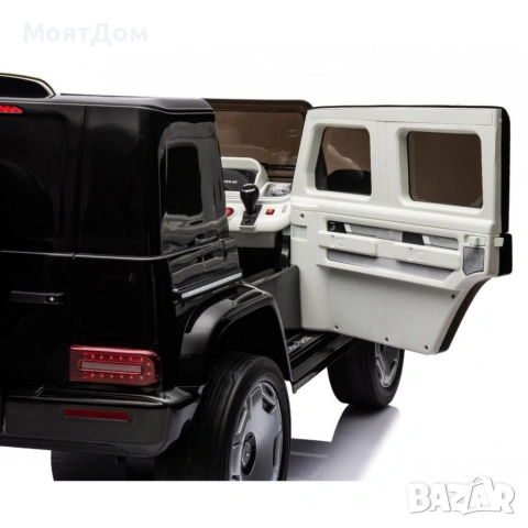 Акумулаторен джип Mercedes EQG Electric G-Class 12V с отварящи се врати меки гуми 4x4, снимка 3 - Детски велосипеди, триколки и коли - 55269451