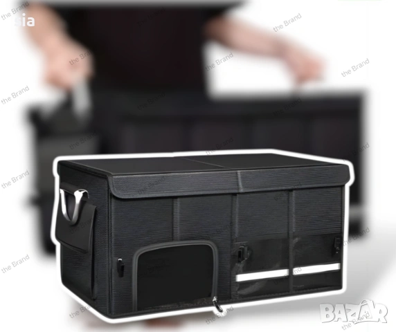 Кожен органайзер за кола топ чанта с капак