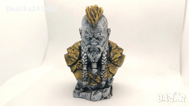 Ръчно изработена 3D принтирана колекционерска фигурка – Воин Викинг / Fantasy Bust