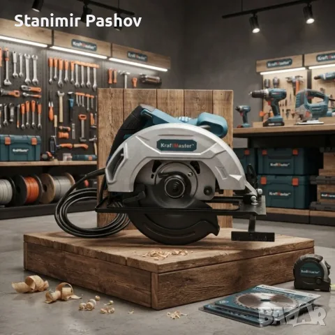 Електрически ръчен циркуляр 1200W – Диск Ø185×20 мм (24T), снимка 2 - Циркуляри - 55664682