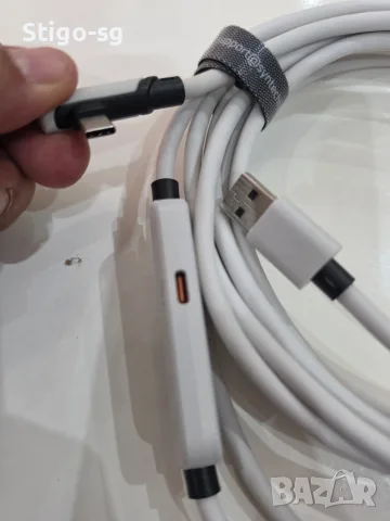 Syntech Link кабел със зареждане 5 м Съвместим с Oculus/Meta Quest 3S/3, Quest 2/Pro, Pico 4/Ultra, снимка 2 - Друга електроника - 55594520