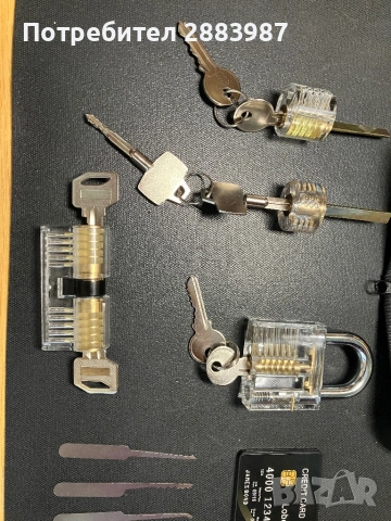 Комплект шперцове за врати, lock pick set с тренировъчни катинари , снимка 2 - Други инструменти - 54633569