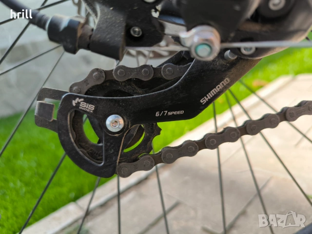 Алуминиев велосипед МТВ Shimano с хидравлични дискови спирачки колело като ново, снимка 8 - Велосипеди - 54740943