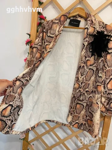 сако със змийски принт, снимка 6 - Палта, манта - 55632736
