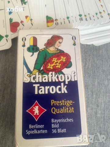 немски карти за игра Schafkopf Tarock - FX Schmid баварски модел, снимка 2 - Антикварни и старинни предмети - 55080265