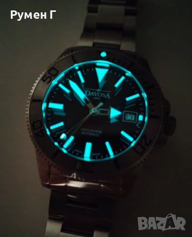 Swiss Made дайвър Davosa Argonautic Automatic (20 ATM) – Пълен Комплект, ПЕРФЕКТЕН!, снимка 4 - Мъжки - 55212601