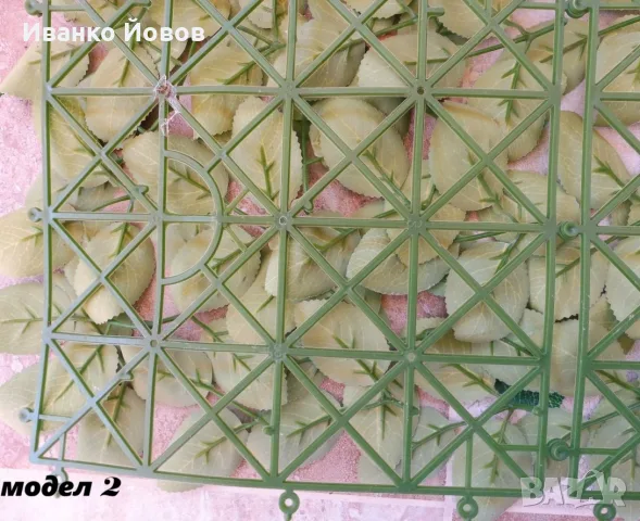Декоративно растително пано за стенa или ограда, Изкуствена зелена декорация, снимка 15 - Декорация за дома - 55604546