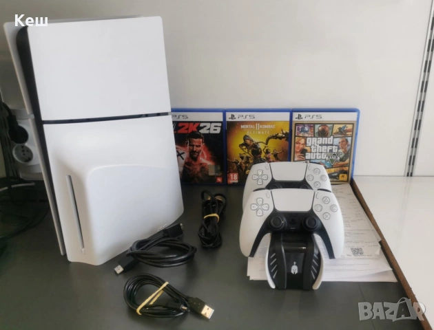 Конзола Sony Playstation 5 Disk 2бр. контролери(гаранция до 2028г.)
