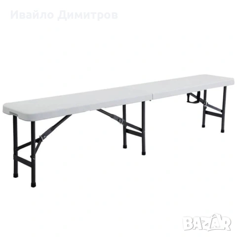 Сгъваема кетъринг пейка HDPE - бяла, снимка 2 - Столове - 54424818
