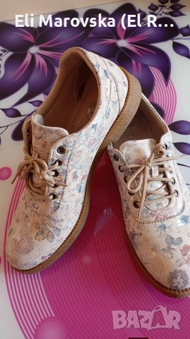 Стилни обувки естествена кожа,39н.