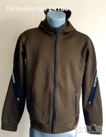 Emporio Armani Pique Full Zip Hoodie Mens Size XS - S ОРИГИНАЛ! Мъжко Горнище!, снимка 13 - Спортни дрехи, екипи - 54542904