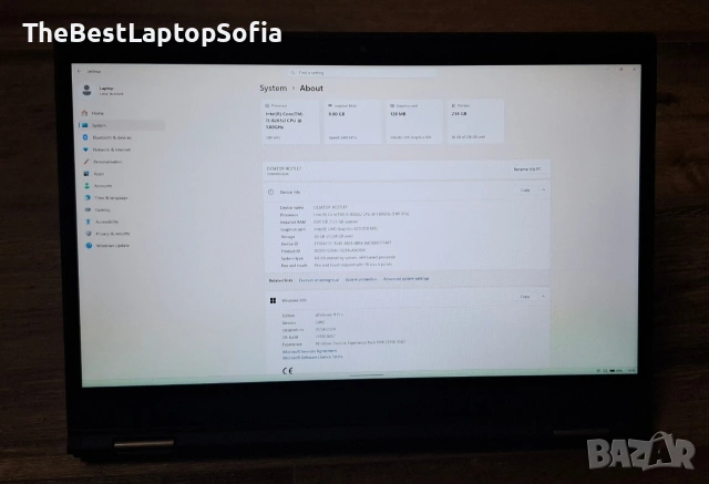 Лаптоп Lenovo ThinkPad X390 Yoga Touchscreen, снимка 7 - Лаптопи за работа - 54647304