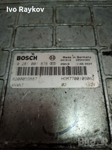 Компютър , ECU Renault Clio 1.9DTI , 0281001878 8200059887 , снимка 2 - Части - 55064820