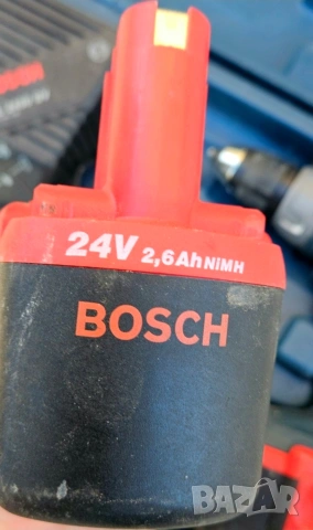 Bosch GSR 24 VE-2 Professional - КОМПЛЕКТ 2 батерии + зарядно + куфар, снимка 2 - Бормашини - 54840635