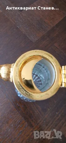 🍷👑 АРИСТОКРАТИЧНА СТАРА КАНА ЗА КЛАРЕТ С ФИГУРАЛЕН ЧУЧУР И ЗЛАТИСТ ОБКОВ 👑🍷, снимка 10 - Сервизи - 55337899