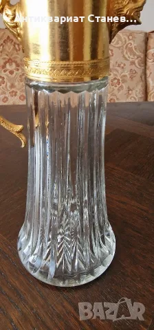 🍷👑 АРИСТОКРАТИЧНА СТАРА КАНА ЗА КЛАРЕТ С ФИГУРАЛЕН ЧУЧУР И ЗЛАТИСТ ОБКОВ 👑🍷, снимка 7 - Сервизи - 55337899