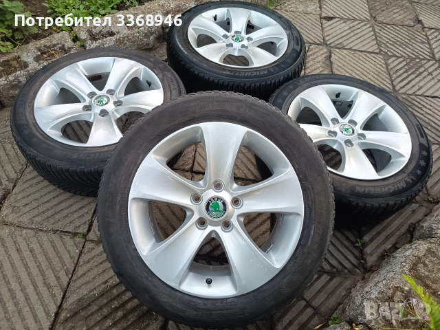 Оригинални джанти Шкода Йети Октавия 16" 5х112 с гуми Skoda YETI OCTAVIA 5x112 Michelin 205/55/16
