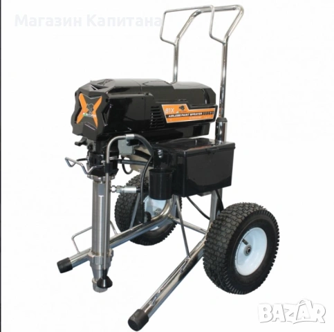 Машина за пръскане на шпакловка и боя с 2 пистолета Bisonte PAZ-81X, 4500 W, 8 л/мин, 227 бара