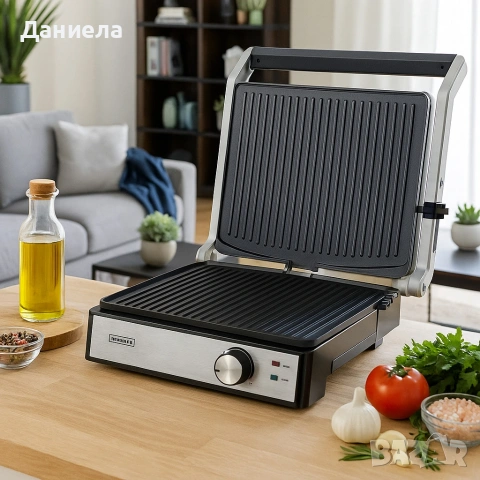 Електрически грил-тостер 2в1 Royalty Line RL-PG7933, снимка 2 - Тостери - 53016234